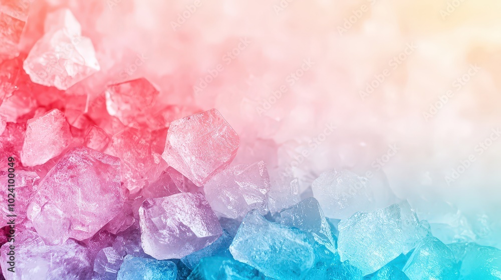 Aufkleber crystalline abstract texture with sharp edges and cool tones