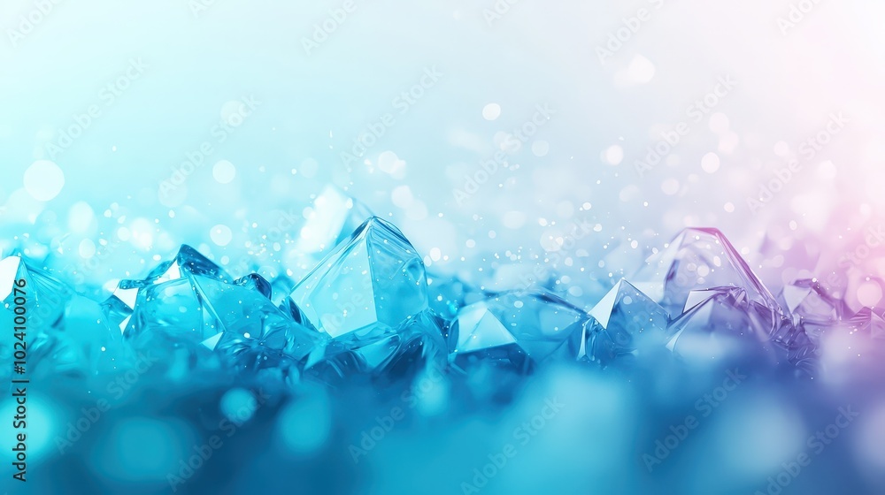 Aufkleber crystalline abstract texture with sharp edges and cool tones