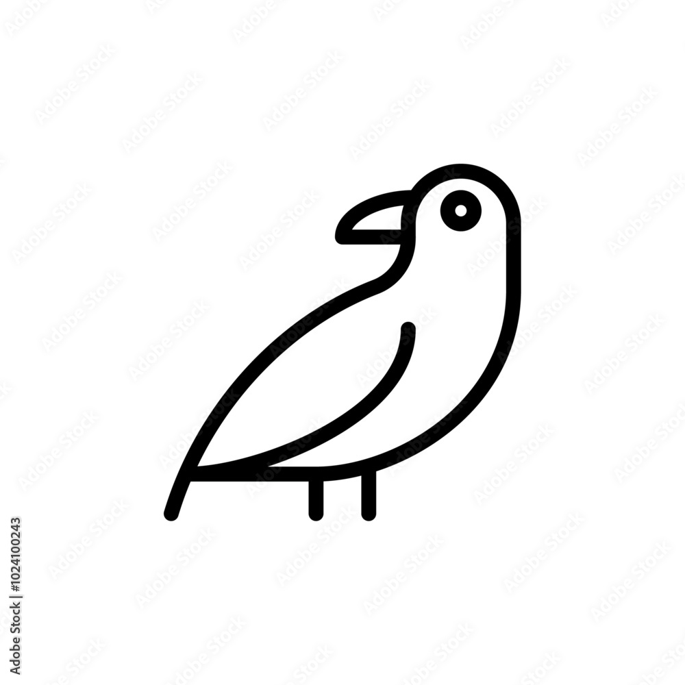 Poster raven icon Outline vector for web ui