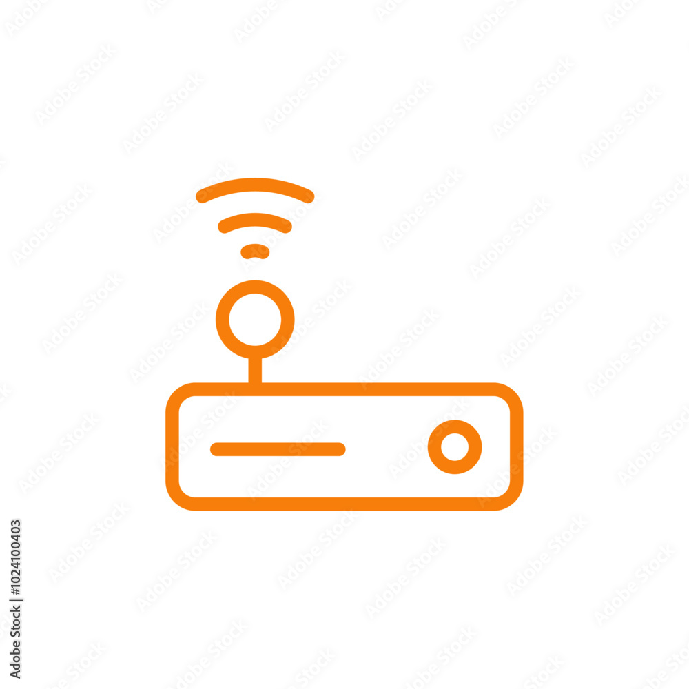 Poster router icon outline vector for web ui