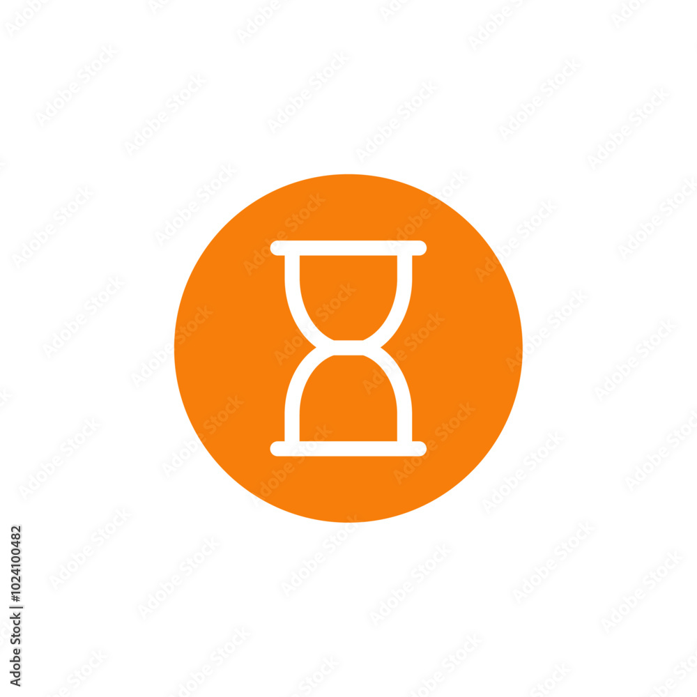 Poster sand clock icon Outline vector for web ui