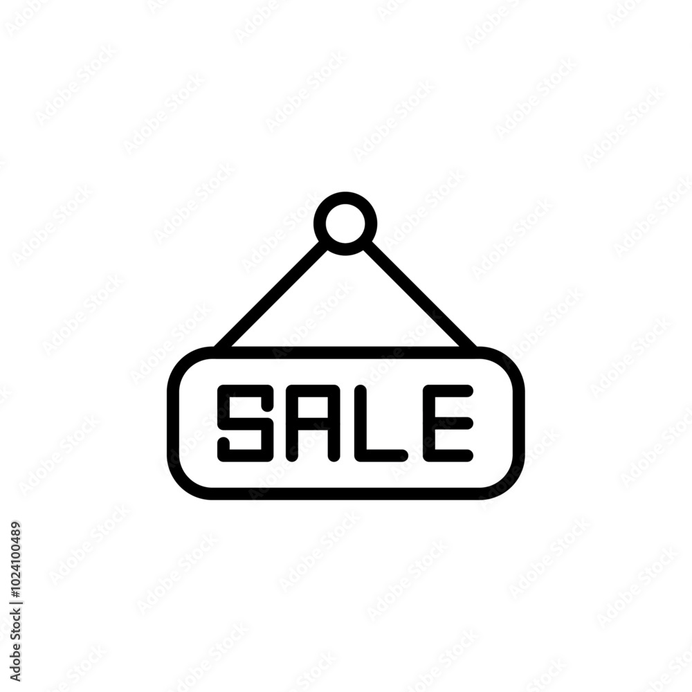 Poster sale icon Outline vector for web ui
