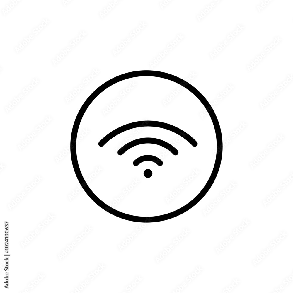 Aufkleber signal icon outline vector for web ui