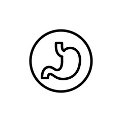 Stomach icon Outline vector for web ui