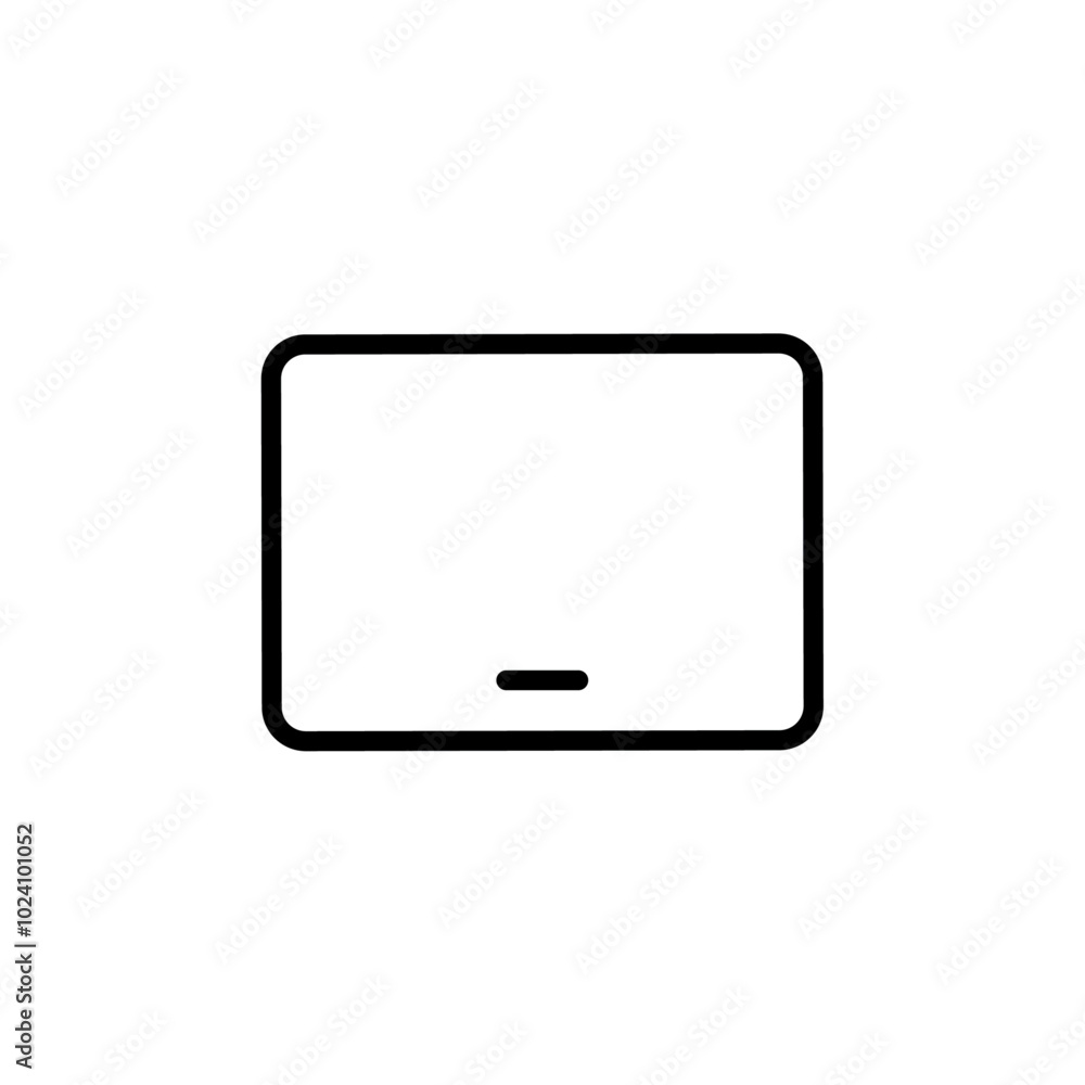 Poster Tablet icon Outline vector for web ui