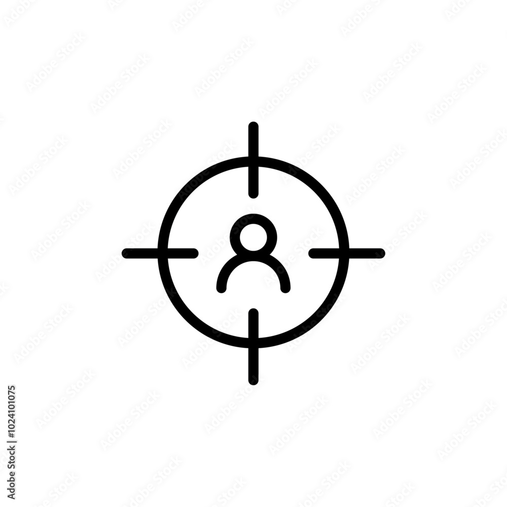 Aufkleber Target icon Outline vector for web ui