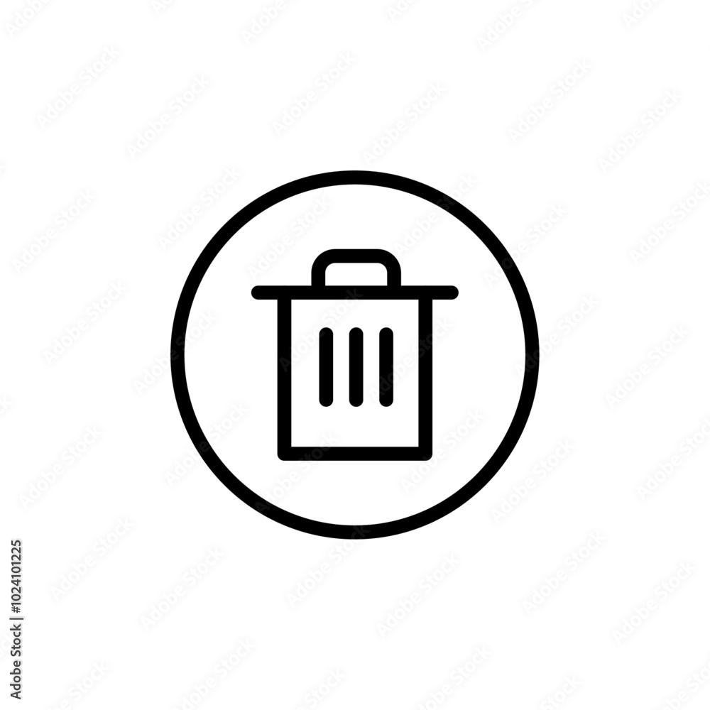 Aufkleber Trash icon Outline vector for web ui
