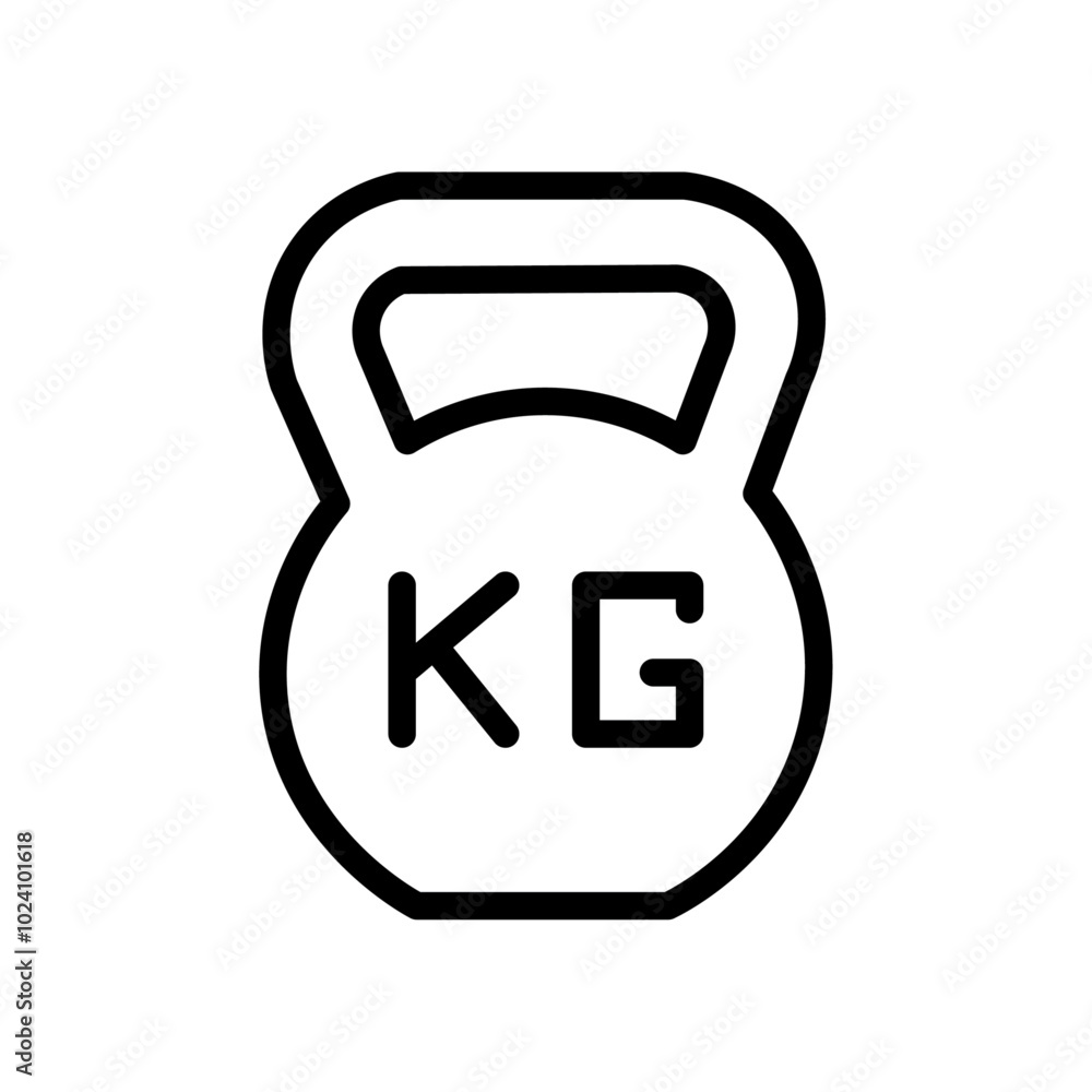 Aufkleber weight kilogram icon outline vector for web ui