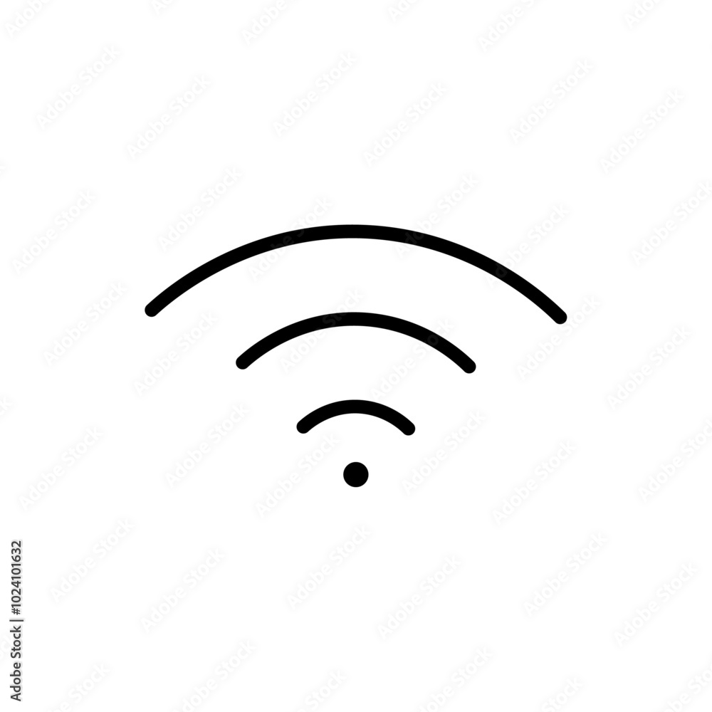 Aufkleber wifi signal icon outline vector for web ui