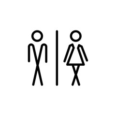 wc toilet door plate icon Outline vector for web ui