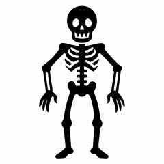 Skeleton silhouette vector illustration design