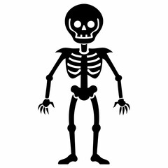 Skeleton silhouette vector illustration design