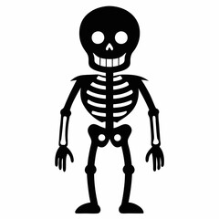 Skeleton silhouette vector illustration design
