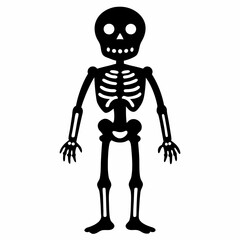 Skeleton silhouette vector illustration design