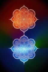 Obraz premium colorful Flower of Life wallpaper