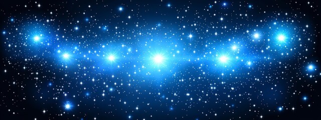 Obraz premium Bright stars illuminate the night sky in a dazzling display