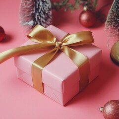 pink christmas gift box