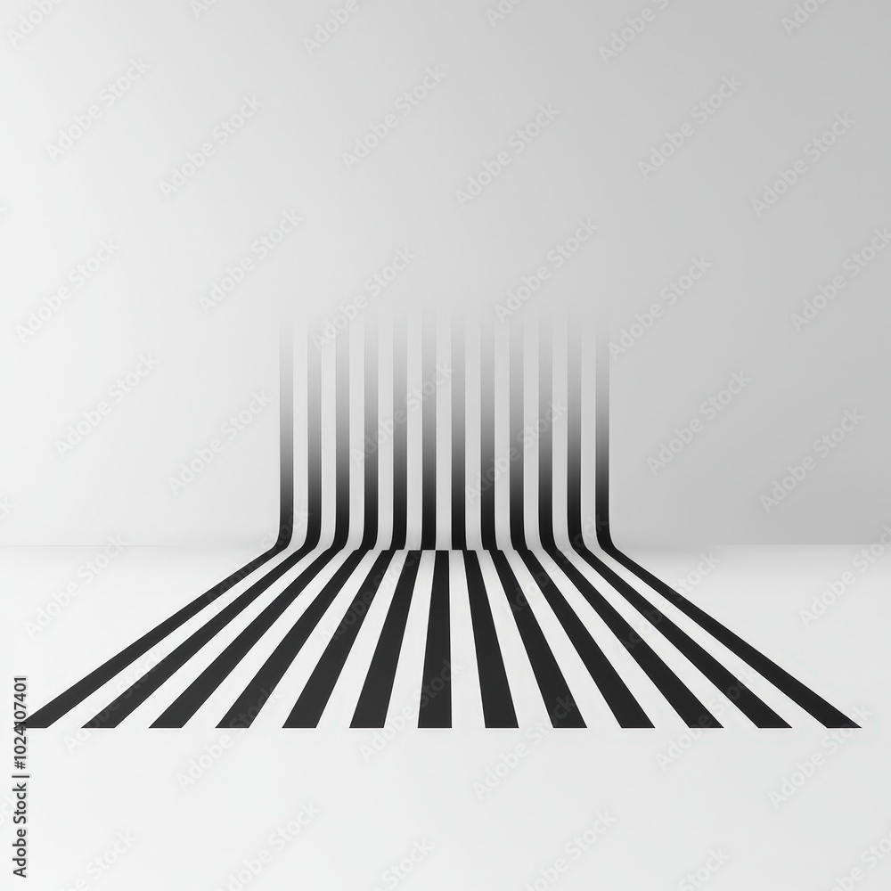 Poster minimalist abstract lines forming a symmetrical composition