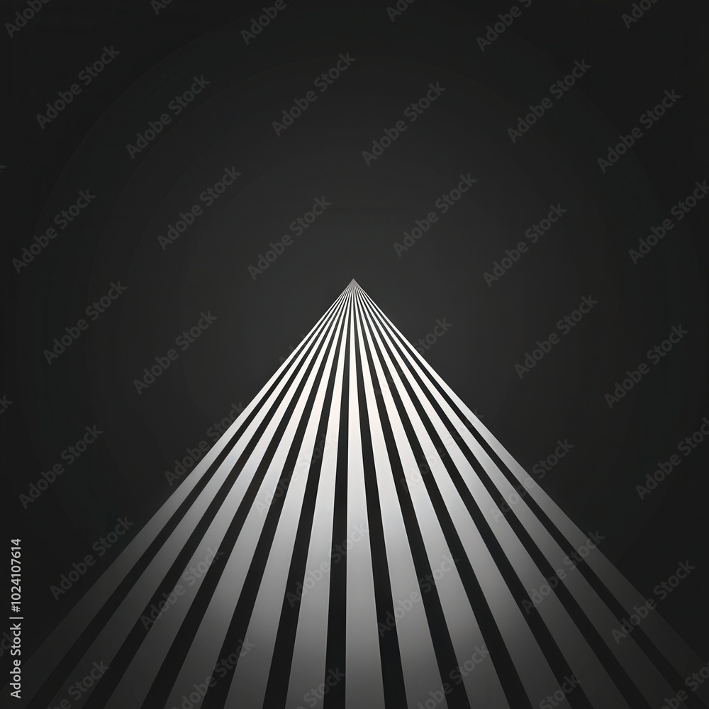 Poster minimalist abstract lines forming a symmetrical composition