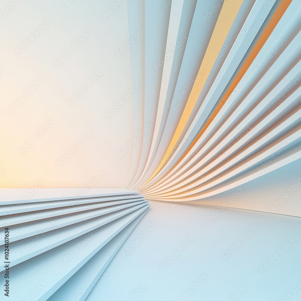 Poster minimalist abstract lines forming a symmetrical composition