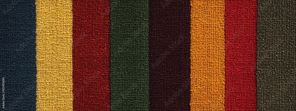 Poster colorful striped texture with various woven patterns in vertical alignment