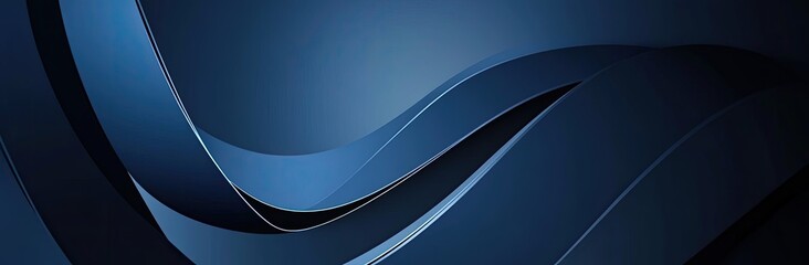 Abstract Blue Wave Pattern with Smooth Curves and Gradient Shades for Modern Background Design