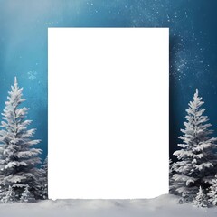 christmas card with snow