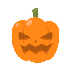 Vector Jack o Lantern Illustration on White Background