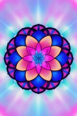 colorful Flower of Life wallpaper