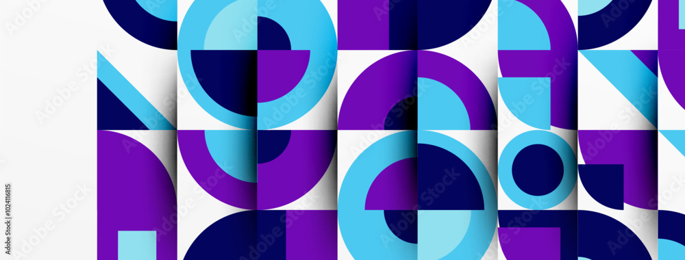 Poster modern geometrical abstract background - circles. business or technology presentation design