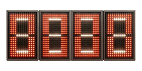 Large array of seven segment displays