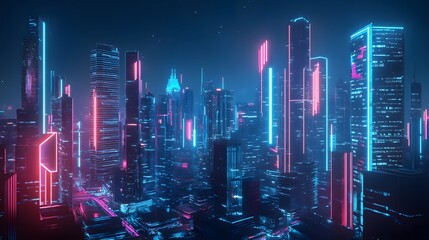 Fototapeta premium Black futuristic city. 3d rendering. 