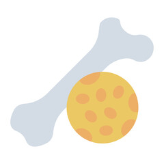 Osteoporosis bone flat icon representing bone density loss and health issues in skeletal structure