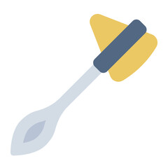Reflex hammer flat icon representing a tool used for testing patient reflexes and nerve health