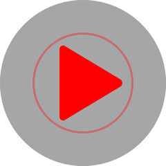 Click, push, record button on multimedia app window interface. Empty movie computer screen. Play icon.