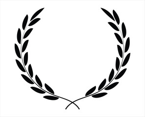 Circular laurel floral vector for award winner celebration
