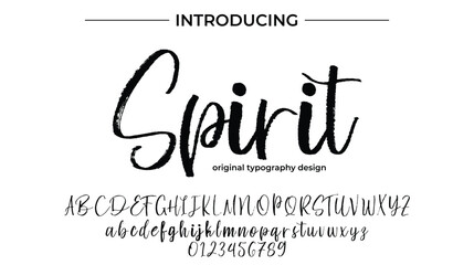 Spirit Font Stylish brush painted an uppercase vector letters, alphabet, typeface