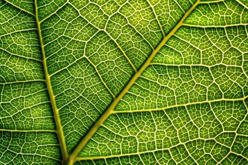 Obraz premium leaf texture pattern background veins cells macro photography point of view