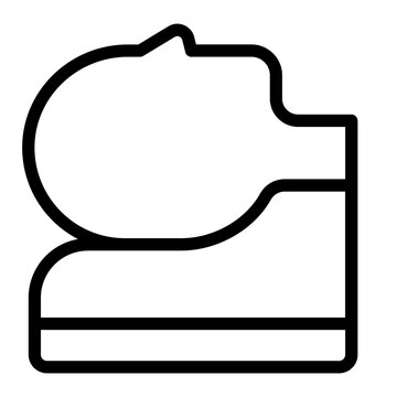recommend clip art: Orthopedic pillow outline icon representing support for head and neck health during sleep