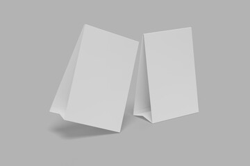3D illustration Table Tent Mockups Blank