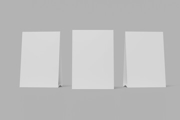 Naklejka premium 3D illustration Table Tent Mockups Blank