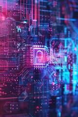 Obraz premium Abstract representation of cyber safety measures.