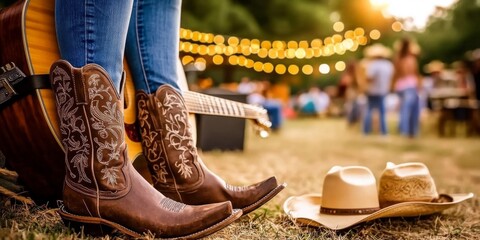 Enjoy an exciting country music festival showcasing live acoustic guitar performances.