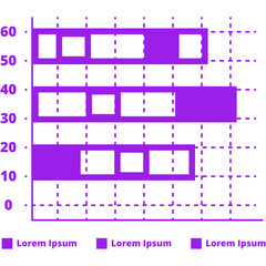 Business infographics icons with different diagram vector illustration. Abstract data visualization, marketing charts and graphs. Business statistics, planning and analytics, forecasting growth rates