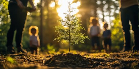 Honoring memories through a meaningful family tree planting event.