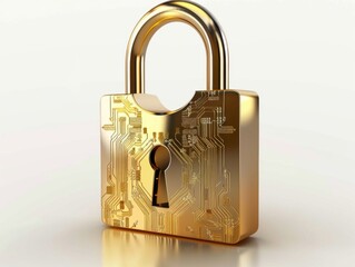 Modern padlock design integrates sophisticated security features for safeguarding sensitive information.