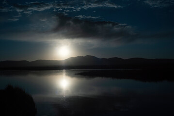 sunrise over the lake