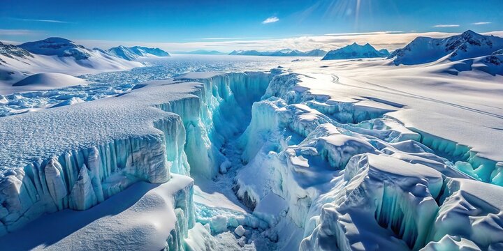 Long Shot frozen avalanche photographs of the frozen regions of the earth from the air abstract naturalism