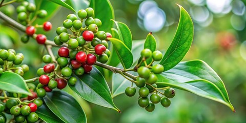 Long shot of a greenbrier angiosperm plant