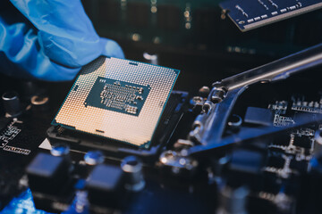 Electronics technician, electronic engineering electronic repair, electronics measuring and testing, repair and maintenance concepts.